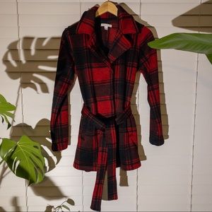 Red Plaid Jacket, XS, Great Condition, 100% Polyester, by Westport 1962
